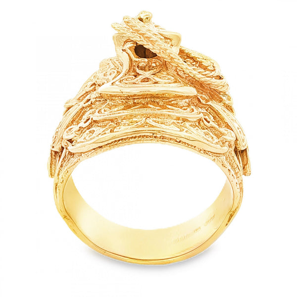 9ct Yellow Gold Saddle Ring - Size Z+3 - 25mm
