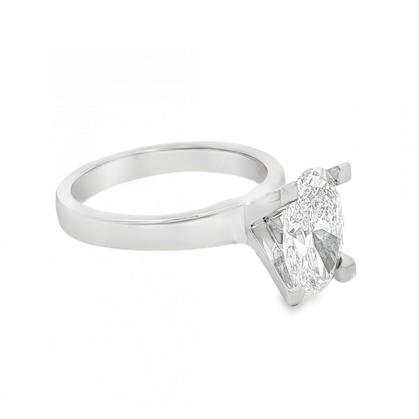 2.12ct Platinum Certified Diamond Engagement Ring - E/VVS2