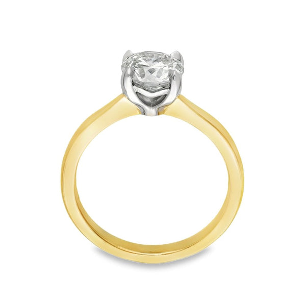 18ct Yellow Gold Certified Diamond Engagement Ring - 1.40ct
