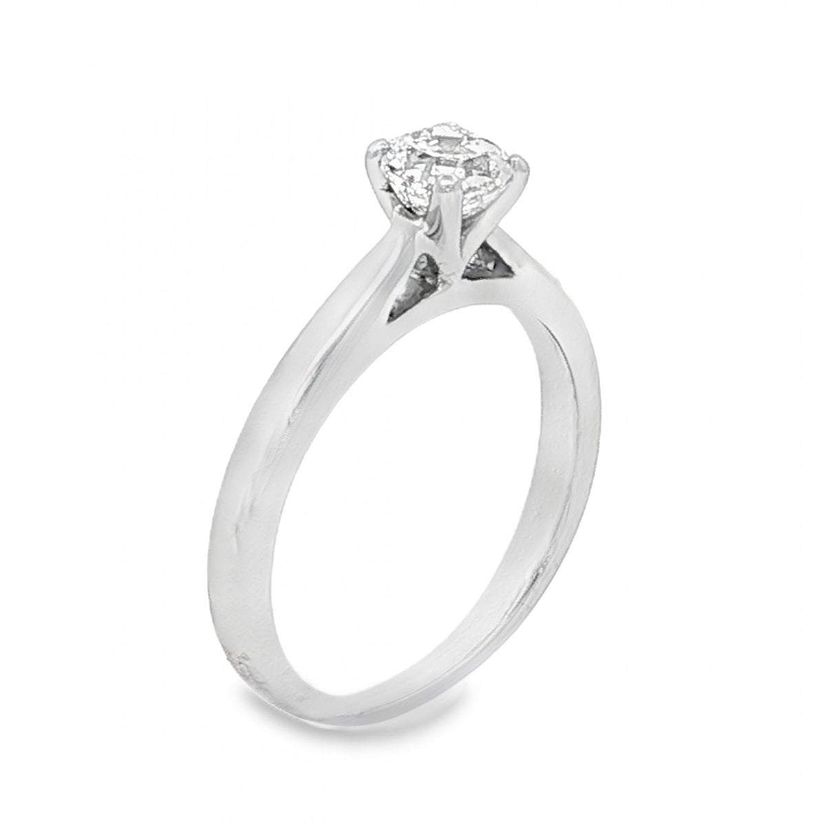 18ct White Gold Asscher-Cut Diamond Engagement Ring - 0.52ct