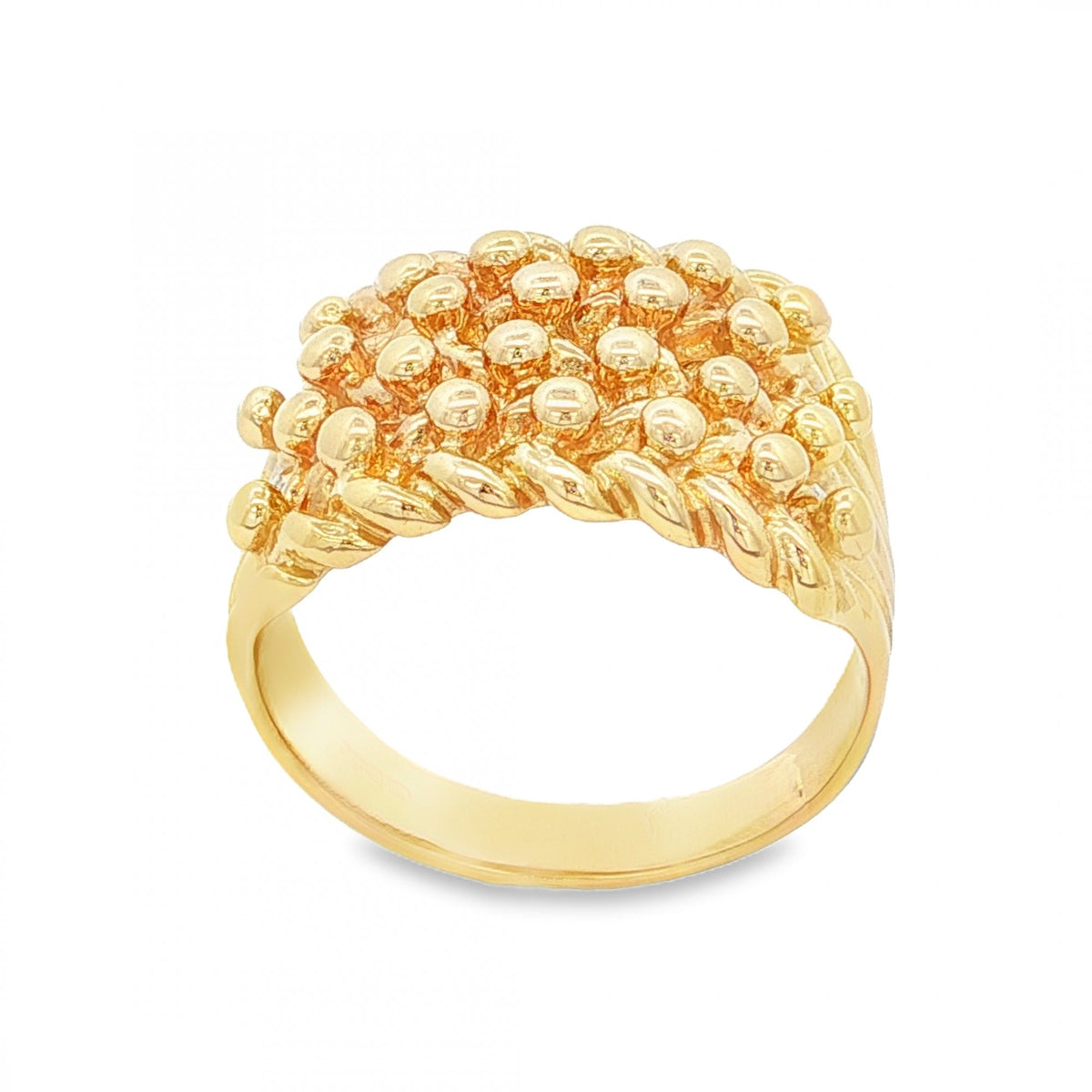 9ct Yellow Gold Shot Signet Ring - Size V - 16mm