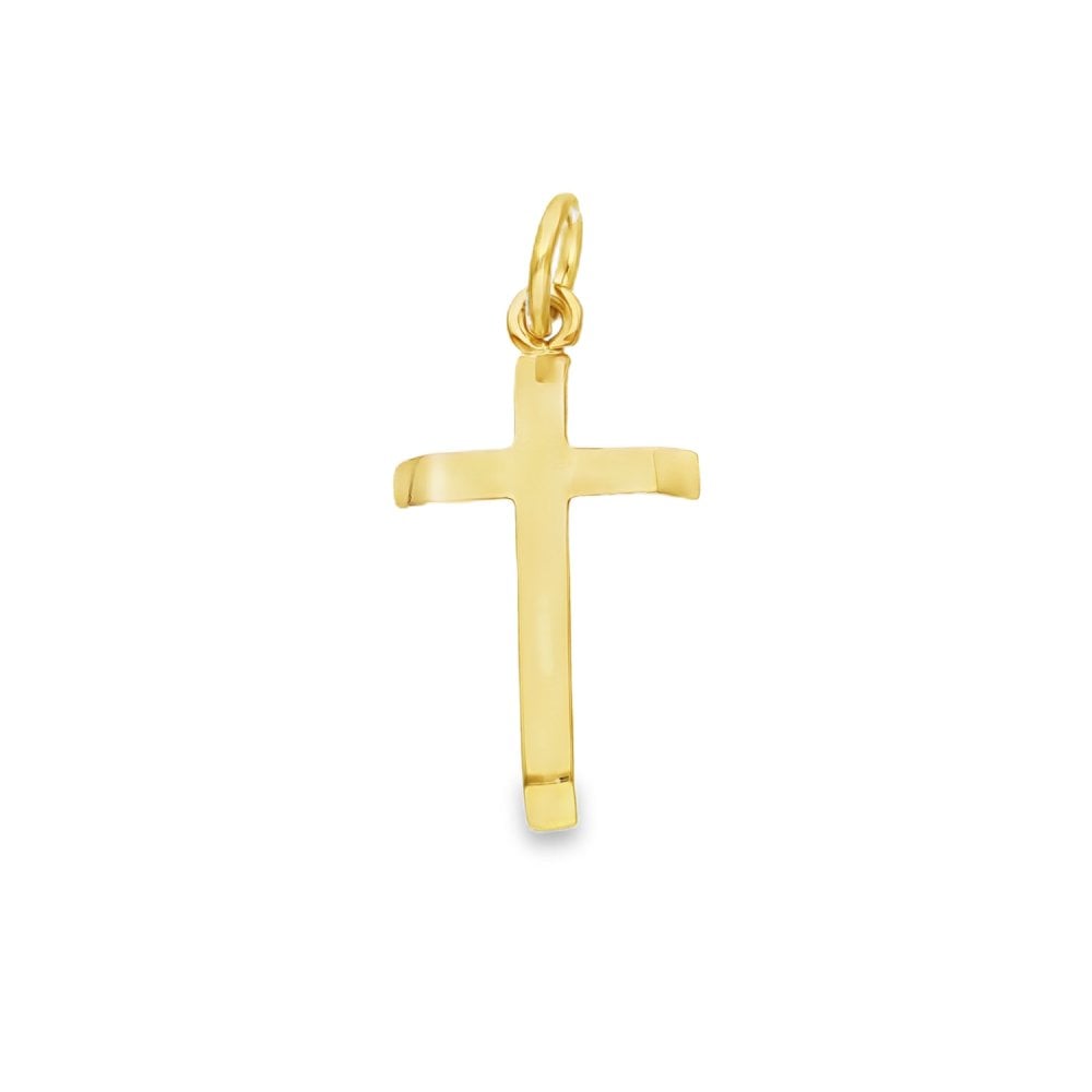 9ct Yellow Gold Tapered Cross Pendant - 15x27x2.5mm - 2.6g