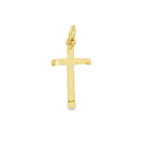 9ct Yellow Gold Tapered Cross Pendant - 15x27x2.5mm - 2.6g