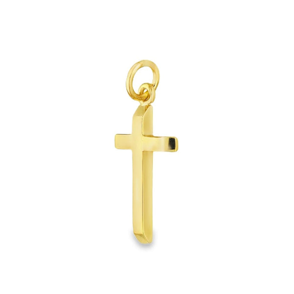 9ct Yellow Gold Tapered Cross Pendant - 15x27x2.5mm - 2.6g