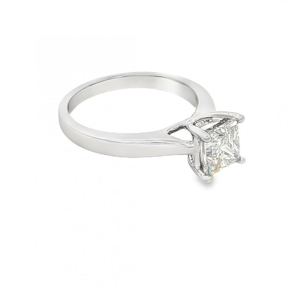 950 Platinum Princess-Cut Solitaire Engagement Ring - 1.58ct