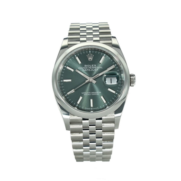 Datejust 126200 – Green Dial – Jubilee Bracelet – 2025