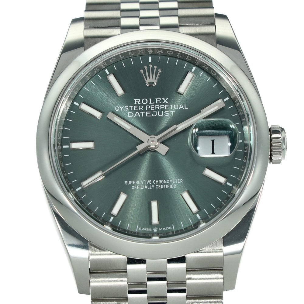 Datejust 126200 – Green Dial – Jubilee Bracelet – 2025
