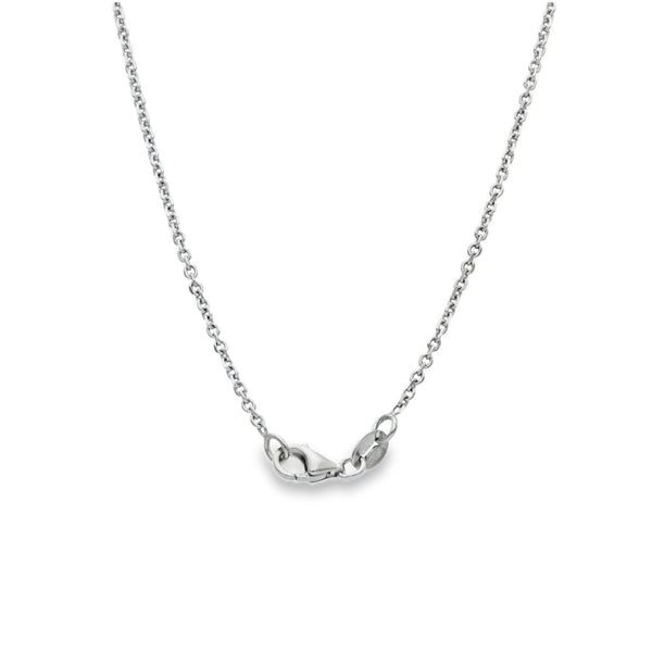 9ct White Gold Illusion-Set Diamond Cross Pendant - 18" - 3.12ct