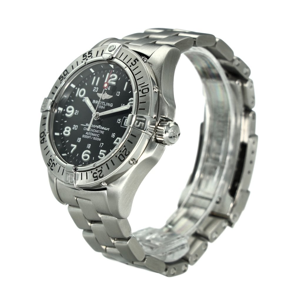 Superocean A17360 – Black Dial – Steel Bracelet – 2006