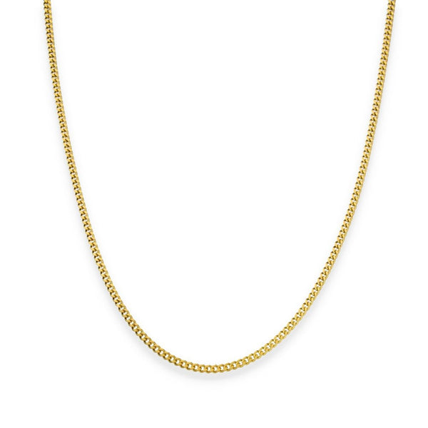 9ct Yellow Gold Flat Curb Chain - 18" - 4.4g