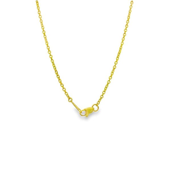9ct Yellow & White Gold Open Flower Pendant & Necklace - 19"