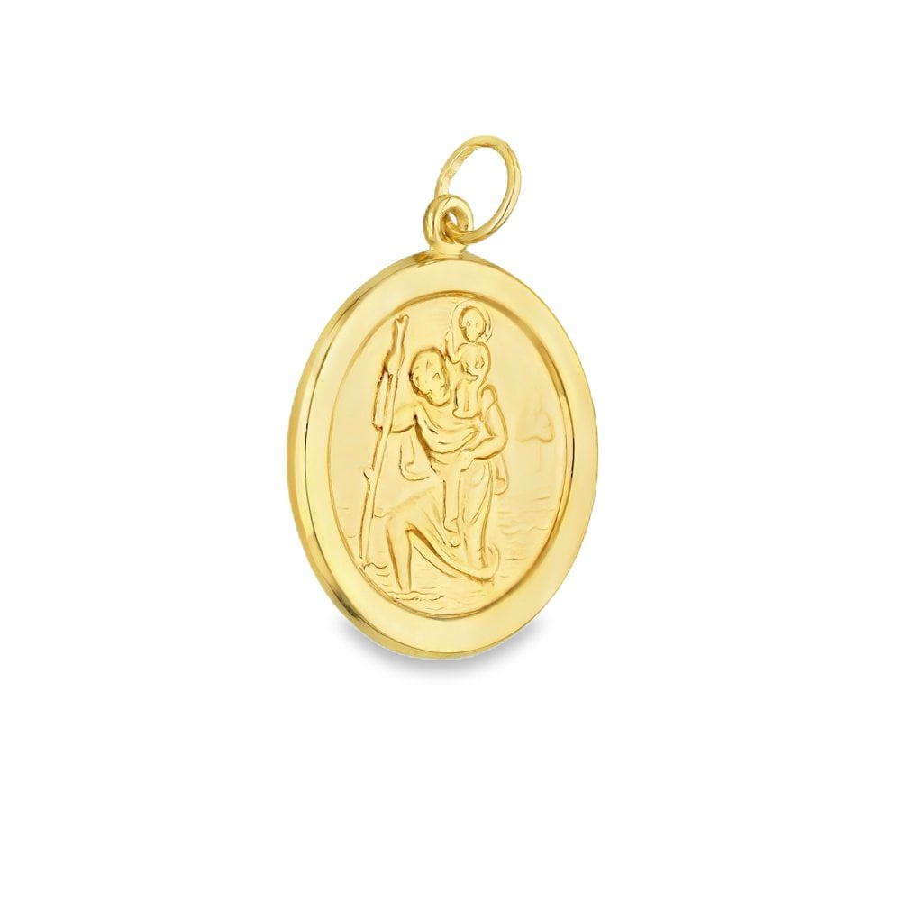 9ct Yellow Gold St. Christopher Pendant - 21x24x2mm - 1.6g