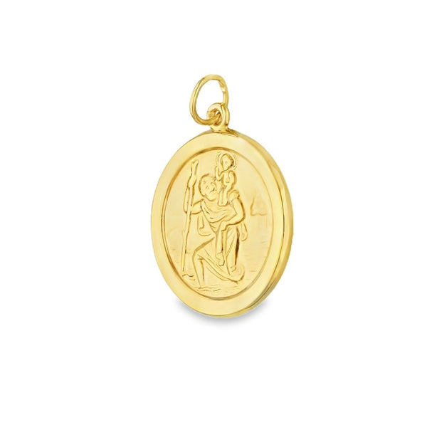 9ct Yellow Gold St. Christopher Pendant - 21x24x2mm - 1.6g