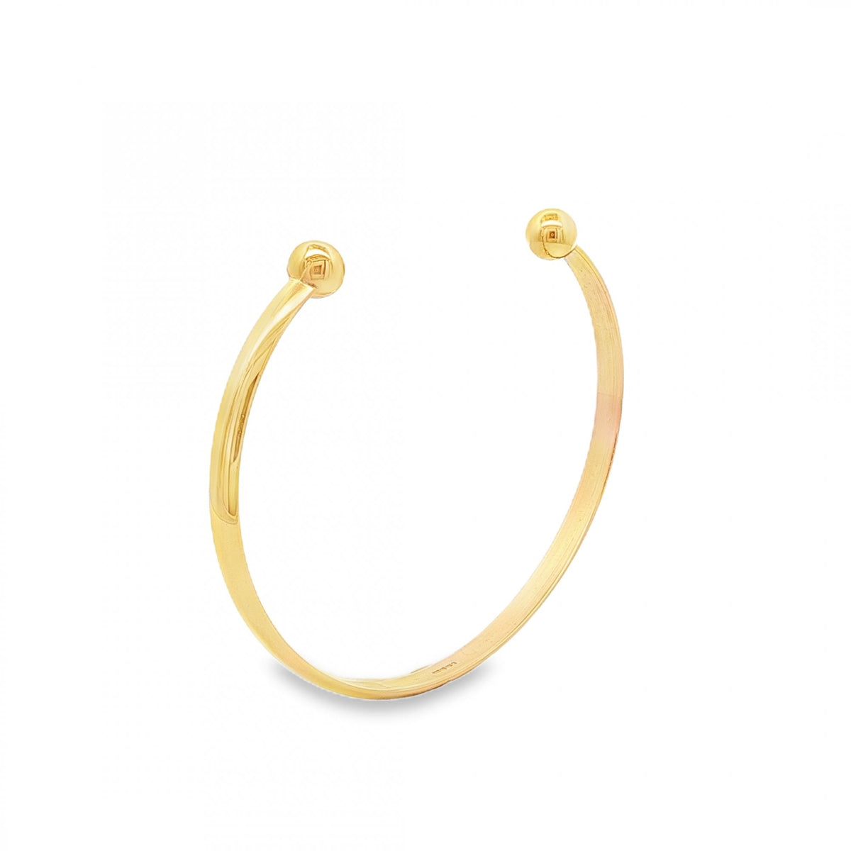 9ct Yellow Gold Torque Bangle - 17.5cm - 8.1g