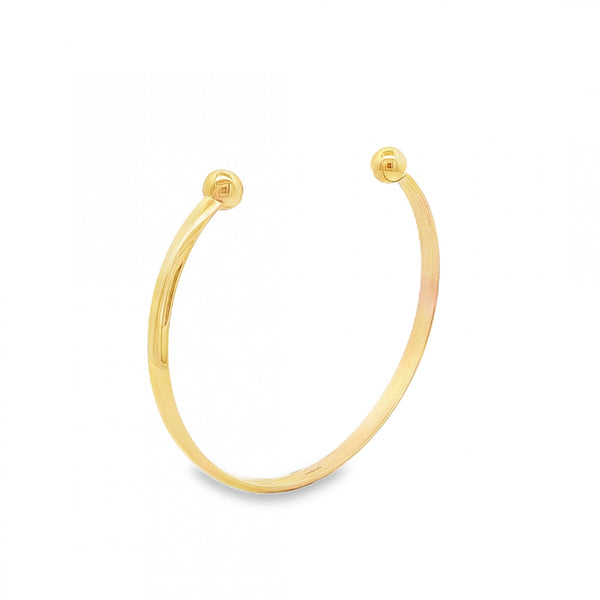 9ct Yellow Gold Torque Bangle - 17.5cm - 8.1g