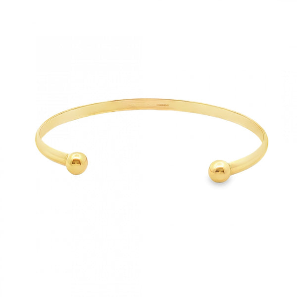 9ct Yellow Gold Torque Bangle - 17.5cm - 8.1g