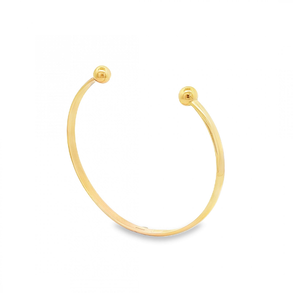 9ct Yellow Gold Torque Bangle - 17.5cm - 8.1g