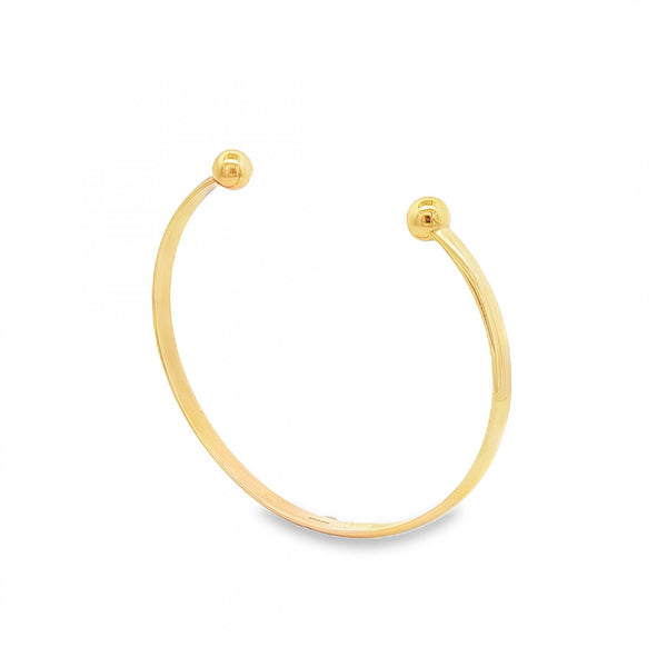 9ct Yellow Gold Torque Bangle - 17.5cm - 8.1g