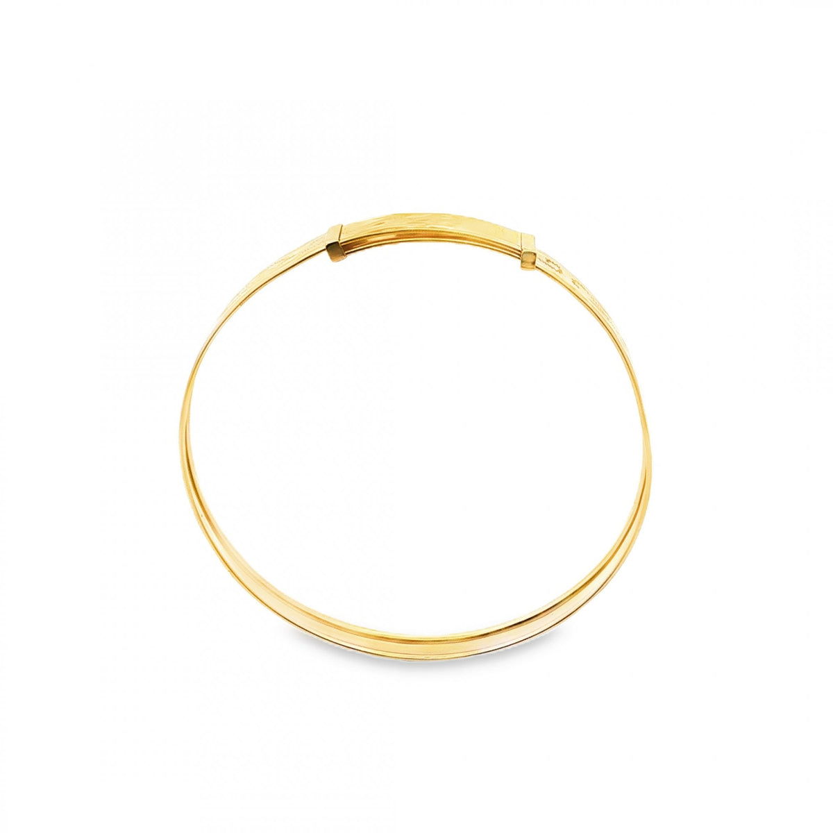 9ct Yellow Gold Maids Swirl Adjustable Bangle - 16cm - 2.4g