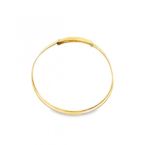 9ct Yellow Gold Maids Swirl Adjustable Bangle - 16cm - 2.4g