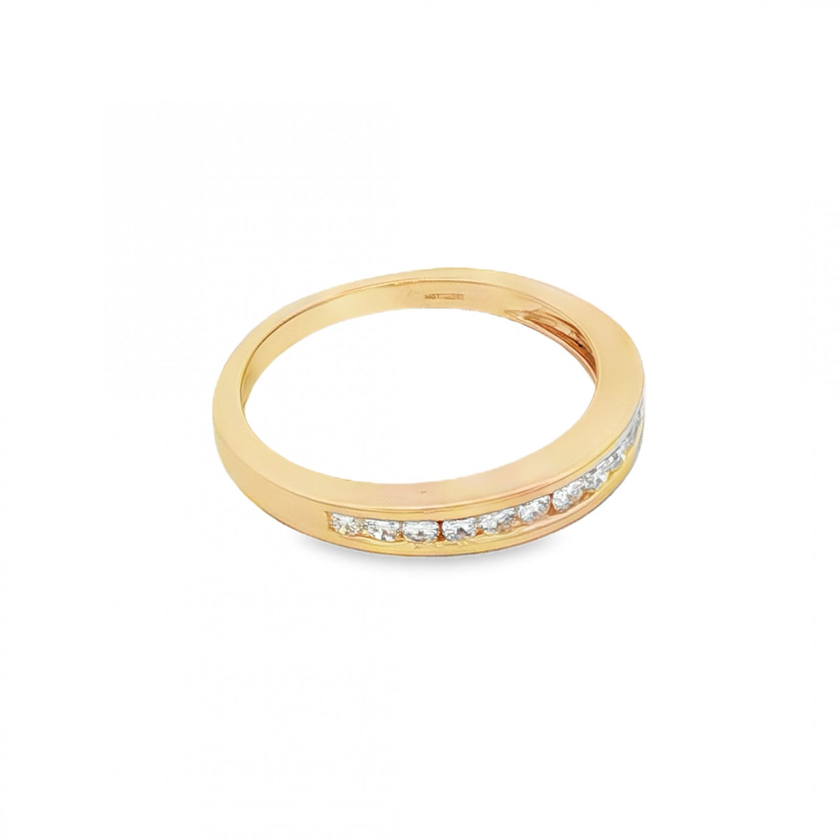 9ct Yellow Gold Diamond Half-Eternity Ring - Size K - 0.25ct