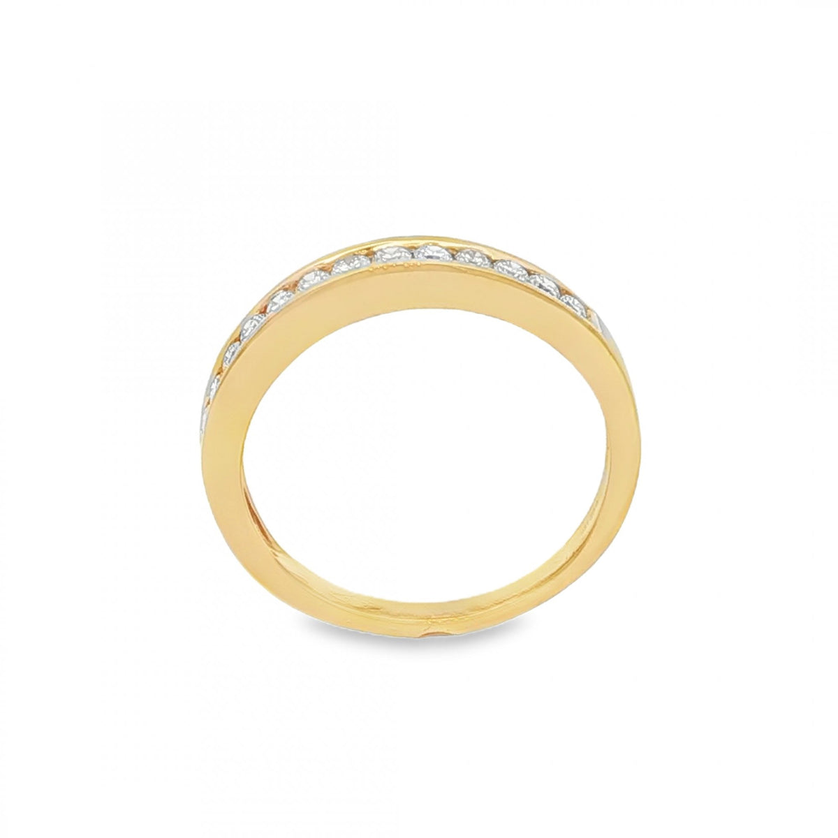 9ct Yellow Gold Diamond Half-Eternity Ring - Size K - 0.25ct