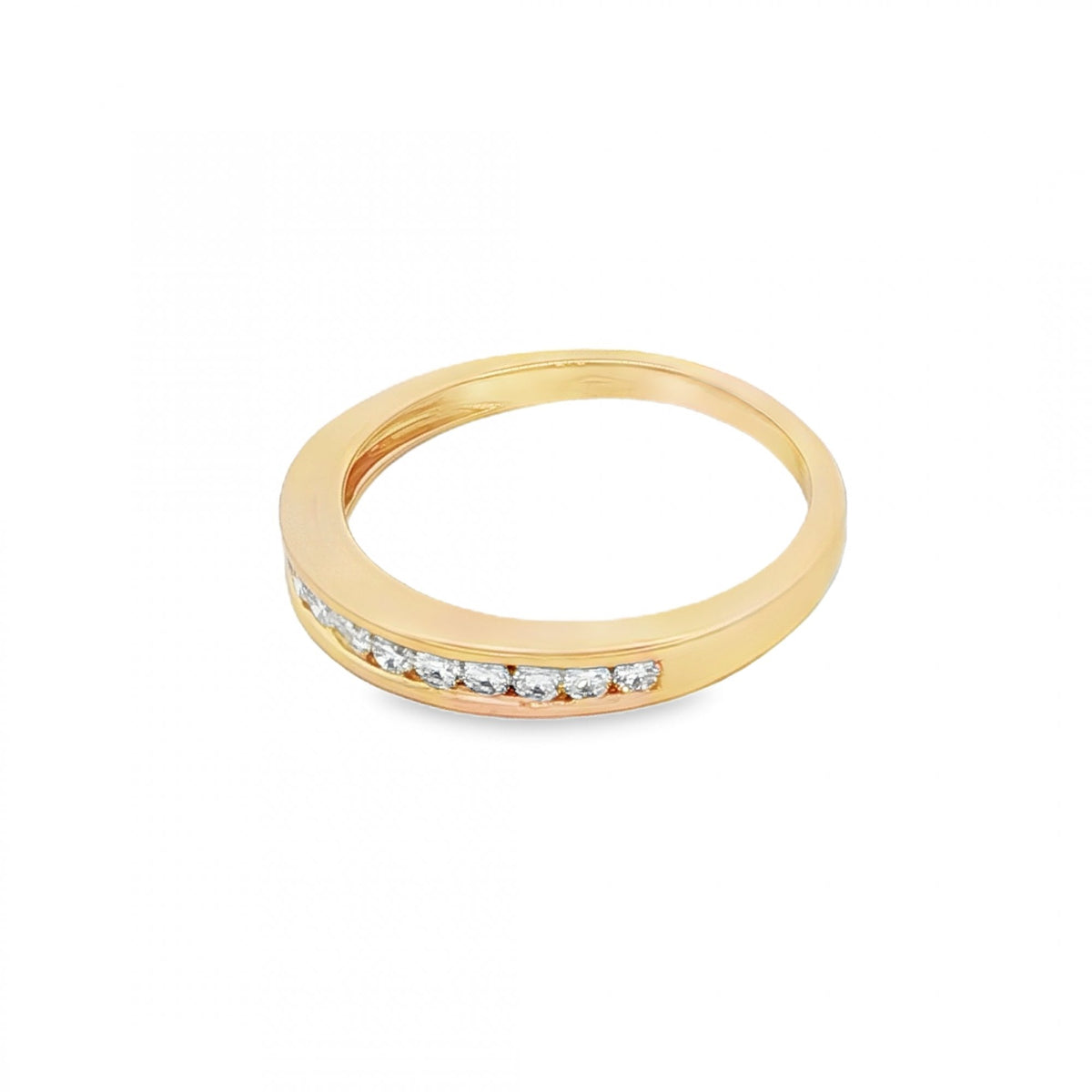 9ct Yellow Gold Diamond Half-Eternity Ring - Size K - 0.25ct