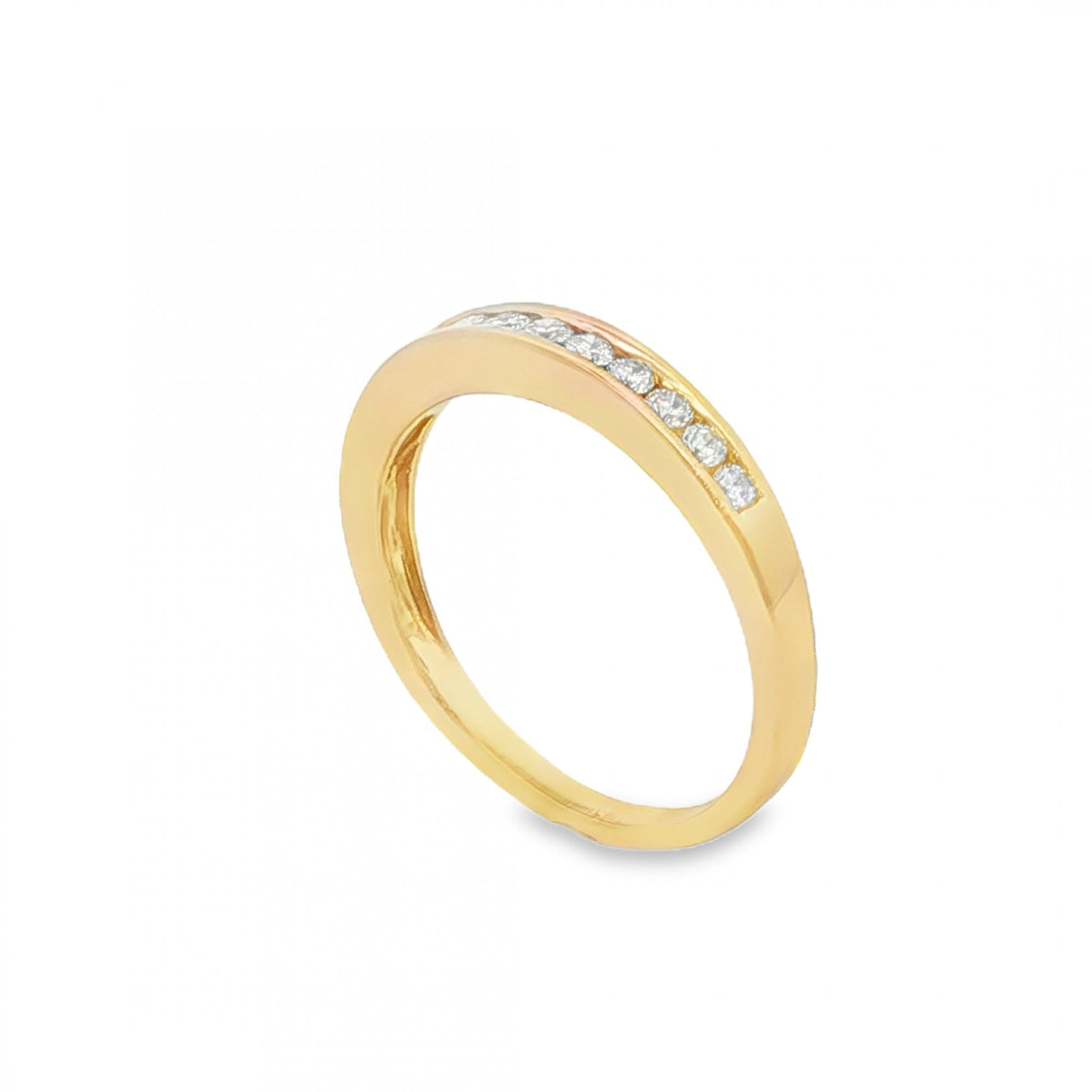 9ct Yellow Gold Diamond Half-Eternity Ring - Size K - 0.25ct