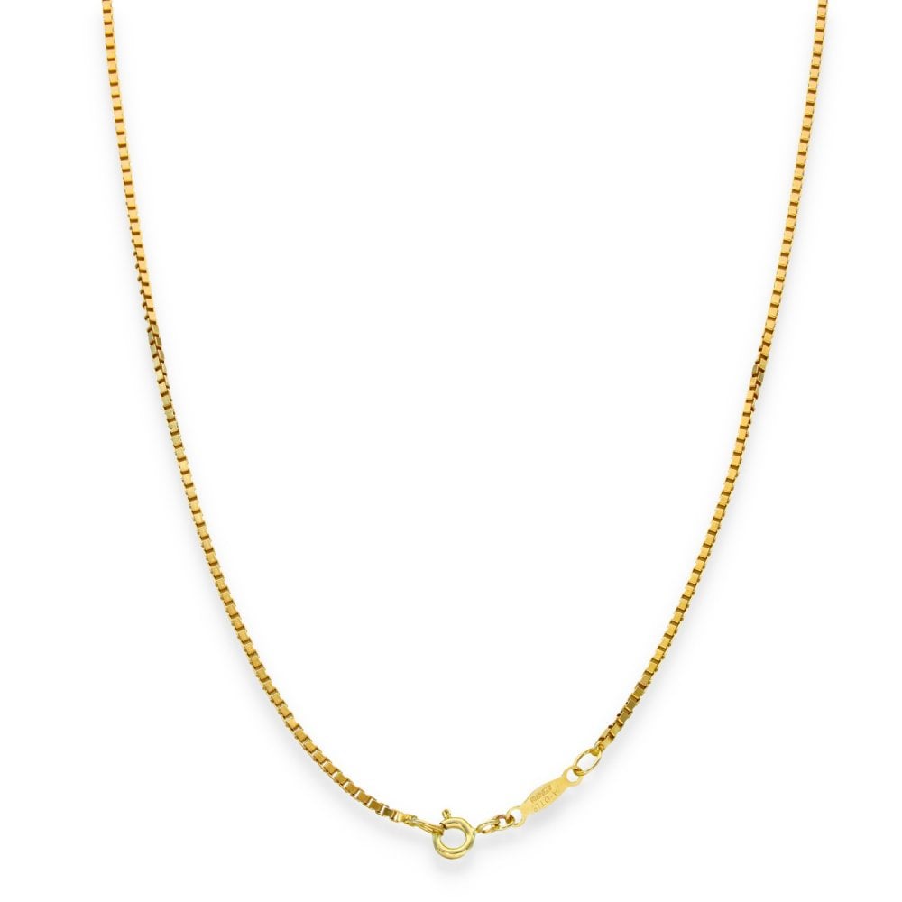 9ct Yellow Gold Fine Box Chain - 20" - 5.9g