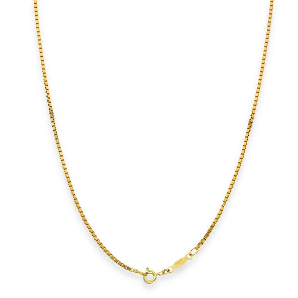 9ct Yellow Gold Fine Box Chain - 20" - 5.9g