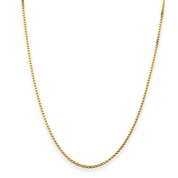 9ct Yellow Gold Fine Box Chain - 20" - 5.9g