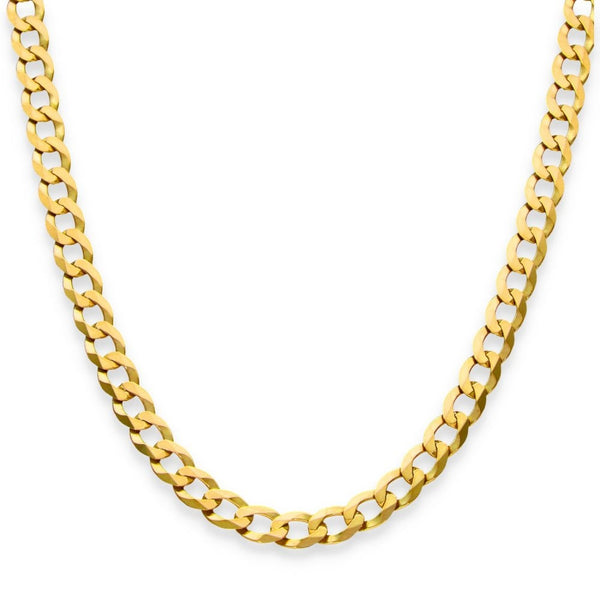 9ct Yellow Gold Flat Curb Chain - 20" - 15.5g