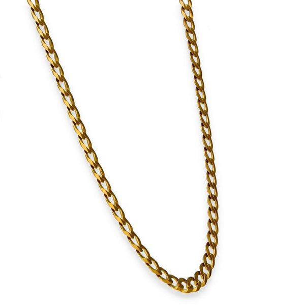 9ct Yellow Gold Flat Curb Chain - 20" - 15.5g