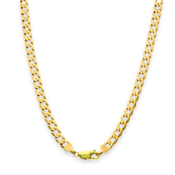 9ct Yellow Gold Flat Curb Chain - 20" - 15.5g