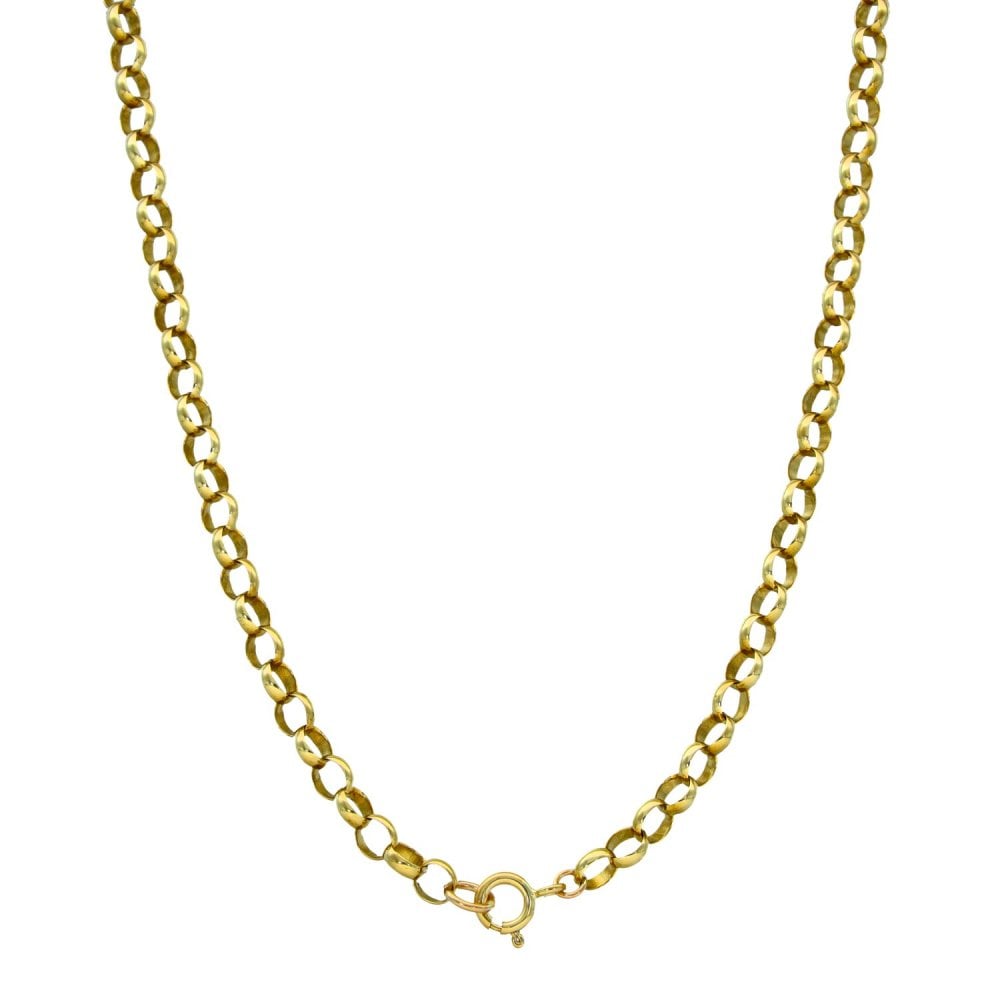 9ct Yellow Gold Round Belcher Chain - 24" - 17.1g