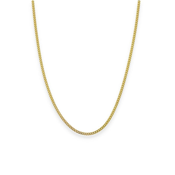 9ct Yellow Gold Fine Curb Chain - 20" - 3.6g