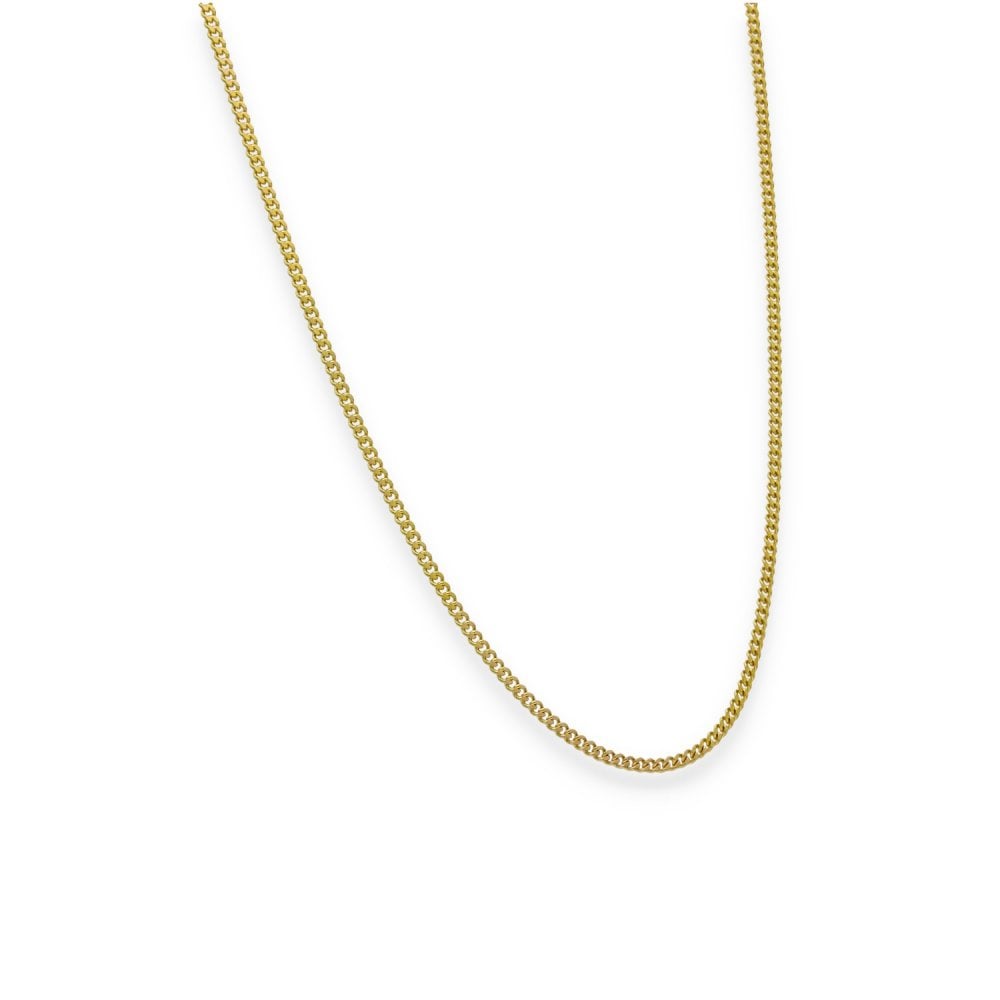 9ct Yellow Gold Fine Curb Chain - 20" - 3.6g