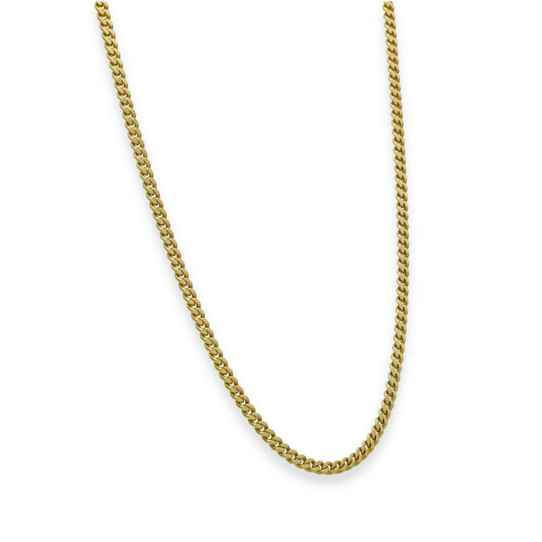 9ct Yellow Gold Fine Curb Chain - 19" - 9.8g