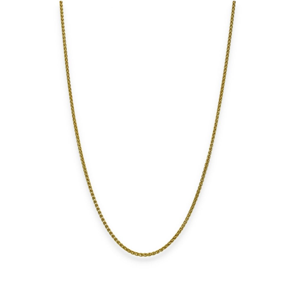 18ct Yellow Gold Spiga Chain - 18" - 3.4g