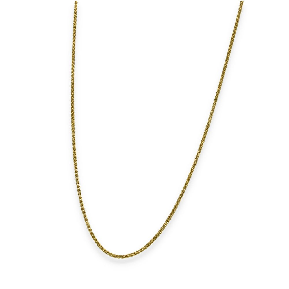 18ct Yellow Gold Spiga Chain - 18" - 3.4g