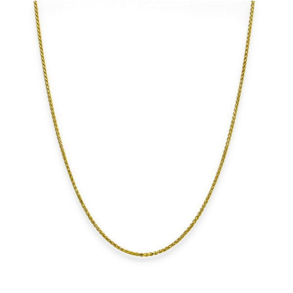 9ct Yellow Gold Fine Spiga Chain - 16" - 2.3g