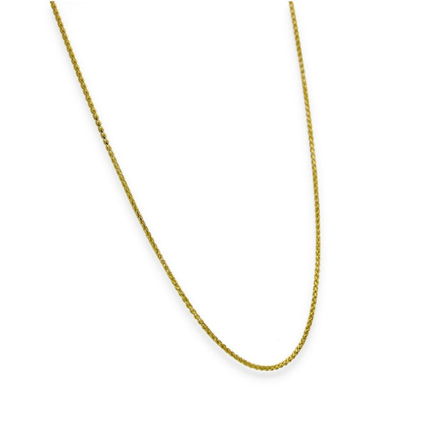9ct Yellow Gold Fine Spiga Chain - 16" - 2.3g