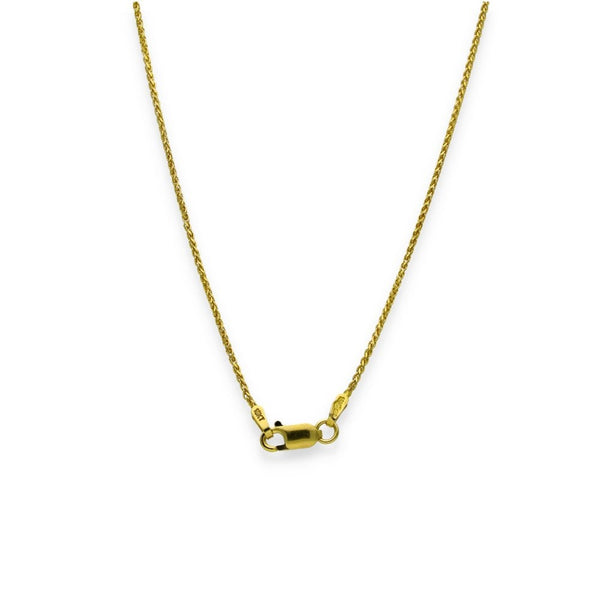 9ct Yellow Gold Fine Spiga Chain - 16" - 2.3g