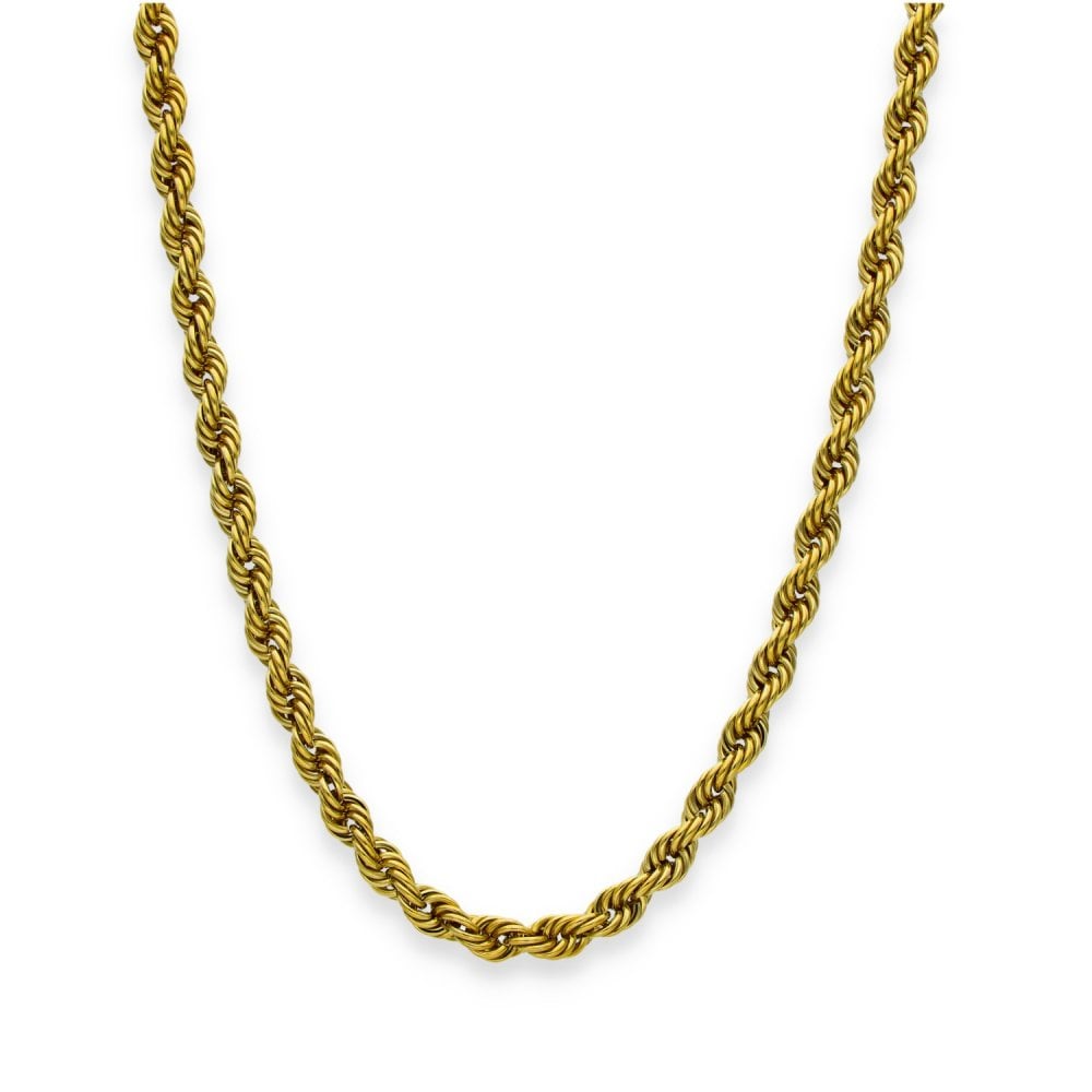 9ct Yellow Gold Rope Chain - 20" - 19.3g