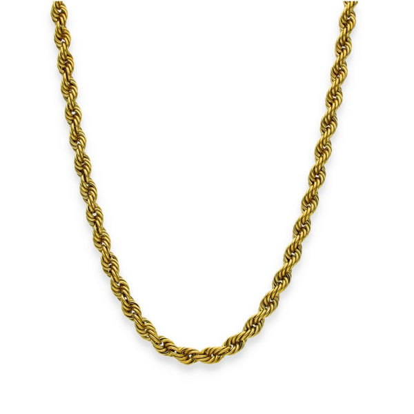9ct Yellow Gold Rope Chain - 20" - 19.3g