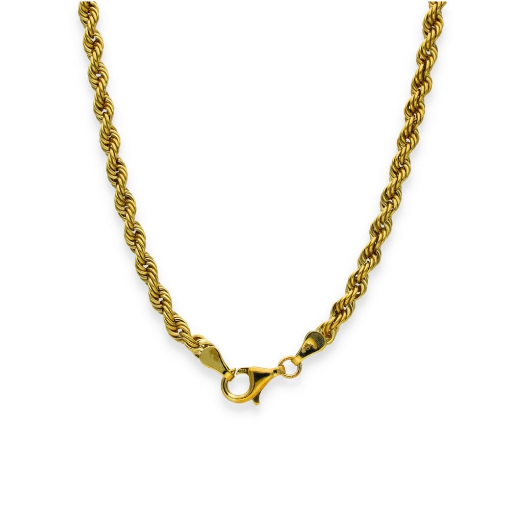 9ct Yellow Gold Rope Chain - 20" - 19.3g