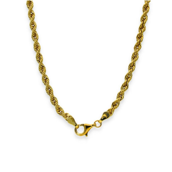 9ct Yellow Gold Rope Chain - 20" - 19.3g