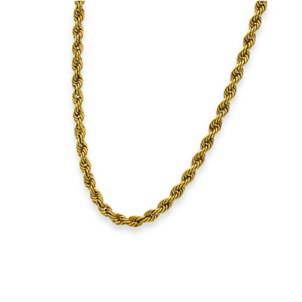 9ct Yellow Gold Rope Chain - 20" - 19.3g