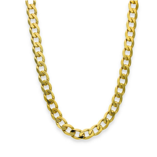 9ct Yellow Gold Flat Curb Chain - 20" - 33.6g