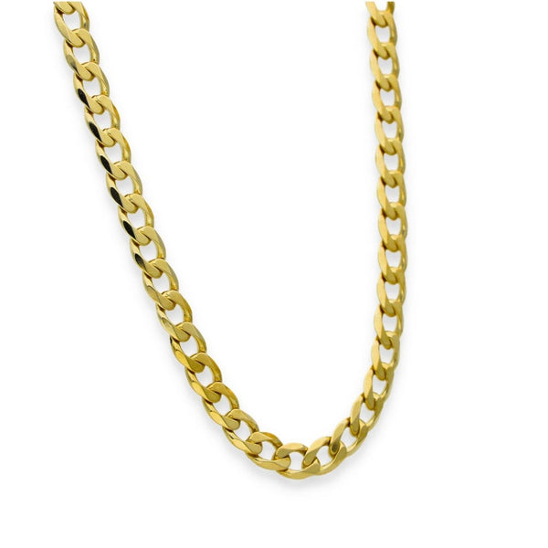 9ct Yellow Gold Flat Curb Chain - 20" - 33.6g